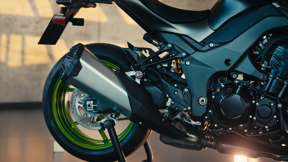 Technical detail of a motorcycle wheel