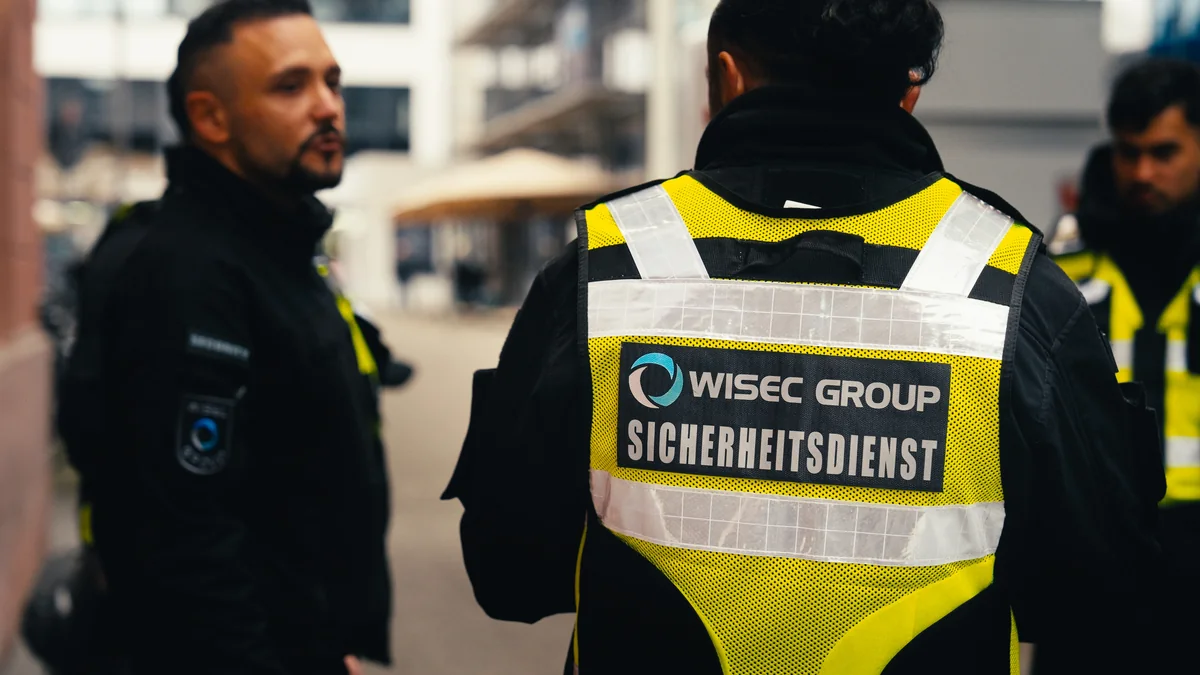 Security professional during a night assignment