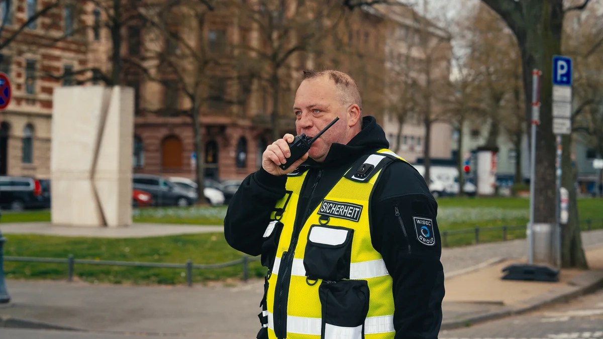 Security team member on assignment
